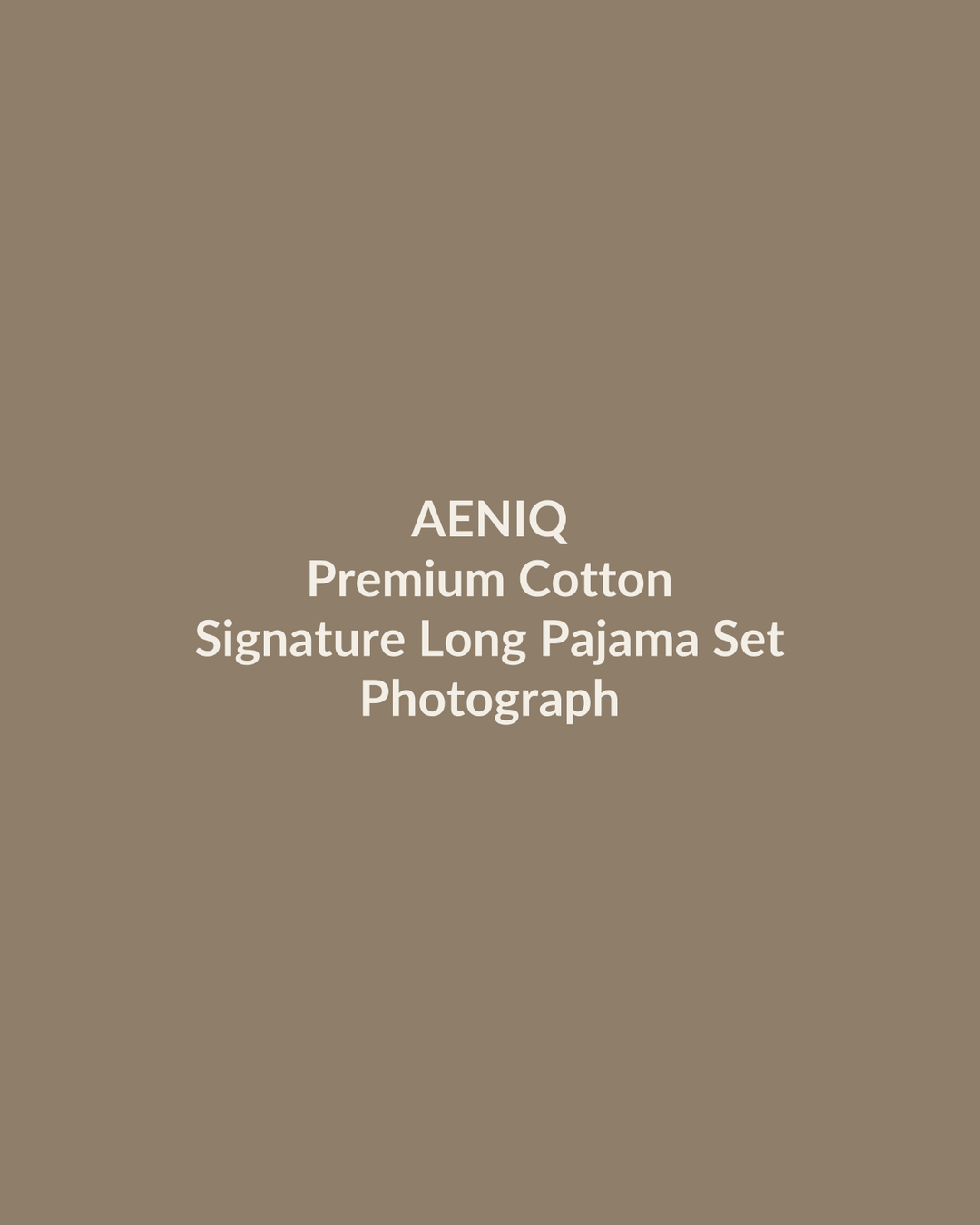Aeniq — Signature Long Pajama Set in Premium Cotton (photography in production)